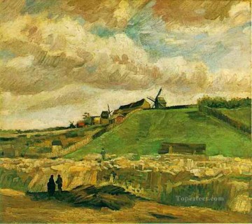  Montmartre Pintura - La colina de Montmartre con la cantera Vincent van Gogh